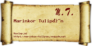Marinkor Tulipán névjegykártya